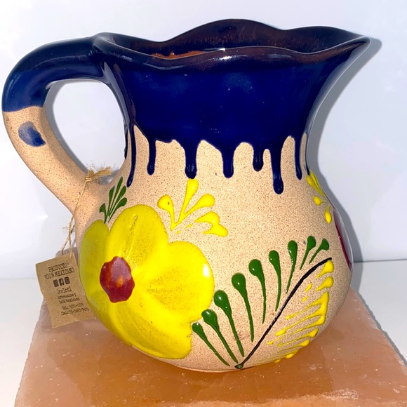 Terra Cotta Pitcher Mexican handcrafted - Picture 3 of 15